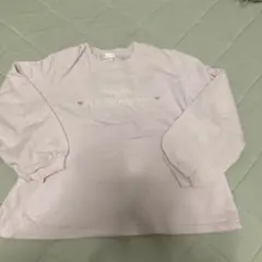 130 pink latte ロゴ刺繍 トレーナー 長袖