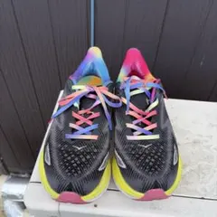 HOKA CLIFTON 9 レインボー 23.5 ホカ　クリフトン