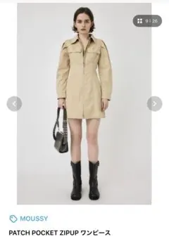 MOUSSY PATCH POCKET ZIPUP ワンピースのサムネイル
