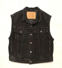 90s USA製 リーバイス70595 ブラック デニムベスト M
