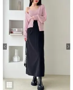 【GRL新品】バックスリットタイトロングスカート [sm14]