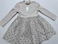 GAP ベージュ ドット柄 ワンピース 95cm