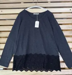 未使用タグ付き♪ PUAL CE CIN 裾レース 長袖カットソー