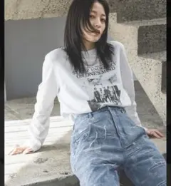 グラフィックビンテージロンT ジーナシス　長袖Tシャツ