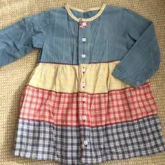 デニムダンガリー シャツワンピース 120