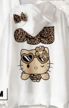 Hello Kitty パーカー ヒョウ柄リボン
