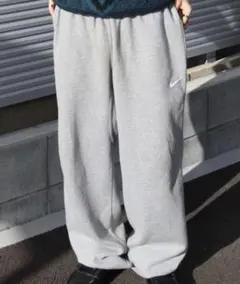 90's NIKE スウェットパンツ ワイドパンツ イージーパンツ グレー 灰色
