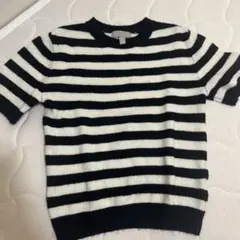 H&M 半袖ニット　ストライプセーター EUR XS