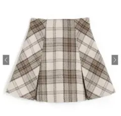 GRL インパン裏地付きチェック柄プリーツスカート　tu963