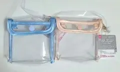 透明なPVC製のクリアピンクポーチ　セリアのサムネイル