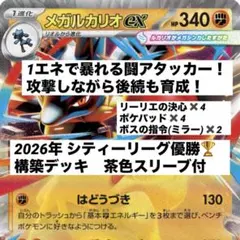 ポケカ メガルカリオデッキ 構築済みデッキ シティリーグ優勝