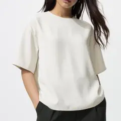 UNIQLO ドレープTブラウス オフホワイト