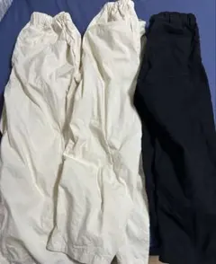 UNIQLO タックワイドパンツ ワイドフィットジーンズ130 3点セット