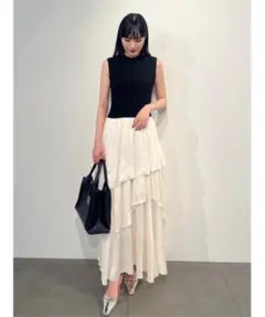 FRAI.ID アシメティアードスカートコンビニットワンピース - メルカリ