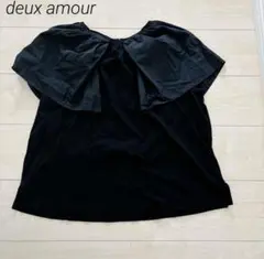 deux amour フレア　フリル　カットソー ブラック　ノースリーブのサムネイル