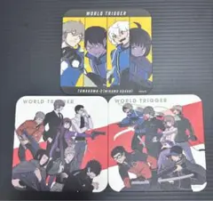 ワールドトリガー アートコースター 1弾 BOX特典 3種セット 空閑 ヒュース