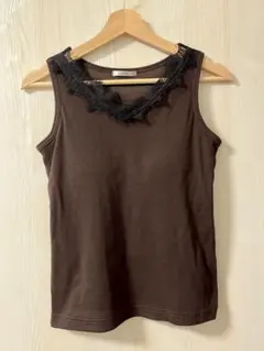 mysa closet レース パット入り　タンクトップ トップス　Lサイズのサムネイル