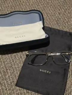 GUCCI 안경 클리어 프레임 비 모티프