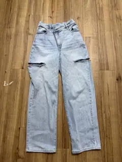 COCO DEAL デニムパンツ カットアウト ライトブルー