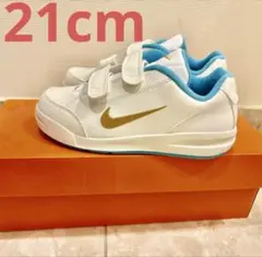 Nike スニーカー ホワイト/ブルー/ゴールド