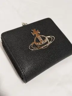 【未使用】ヴィヴィアンウェストウッド　二つ折り財布　アニー　がま口　ブラック