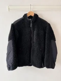 FIRST DOWN ファーストダウン　ボアフリース　ブルゾン　ブラック F