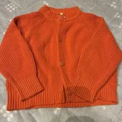 GU 子ども用カーディガン120 オレンジ