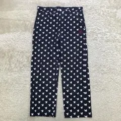 パーリーゲイツ　00/SS レディース　ロングパンツ　ネイビー　チェック　刺繍 パーリーゲイツ 00/SS レディース ロングパンツ ネイビー チェック