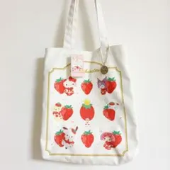 いちご新聞　トートバッグ　サンリオ　50周年記念　ハローキティ　マイメロディ