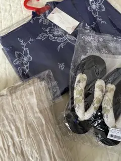utatane キッズ浴衣、帯、下駄　3点セット