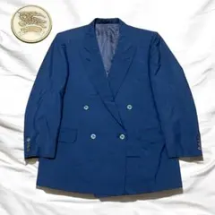 Burberry テーラードジャケット ダブルブレスト ロゴボタン 背抜き.