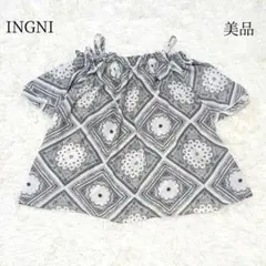 美品　イング　オフショルダー　ブラウス　トップス　ペイズリー　M