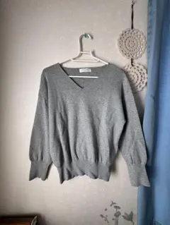 美品・ofuon オフオン　グレー　ニット　トップス