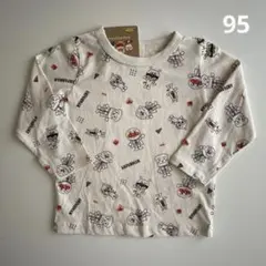 新品(95) ロンT 綿100% アンパンマン バイキンマン ドキンちゃん 総柄