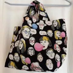 ハンドメイド　ミニバック　内生地ギンガムチェック