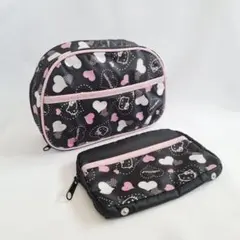 【新品未使用】ハローキティ メイクポーチ ポーチINポーチ 化粧ポーチセット