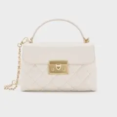 Charles&keith ショルダーバッグ ホワイトのサムネイル