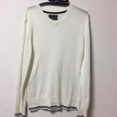 ラトルトラップ 白ニット Mサイズ メンズビギ RATTLE TRAP カシミアのサムネイル