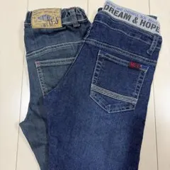 130センチ　美品デニム2本セット　スウェット2本のおまけ付き