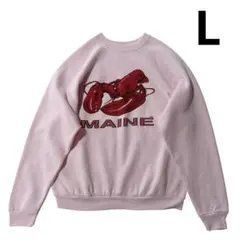 90s USA製 TULTEX MAINE ロブスター スウェット L ピンク