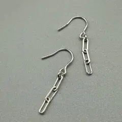 シルバー925 チェーンリンク フックピアス