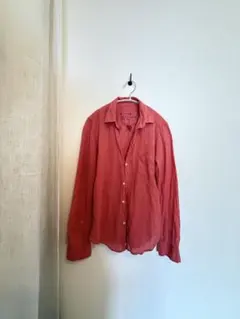 美品】フランクアンドアイリーン 長袖シャツ LUKE ダメージ加工 シワ