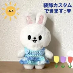 SKZOO 10cm ぬいぐるみ 服 ワンピース アクアブルー