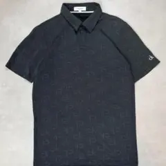 Calvin Klein カルバンクライン CK総柄 半袖ポロシャツ ブラックのサムネイル