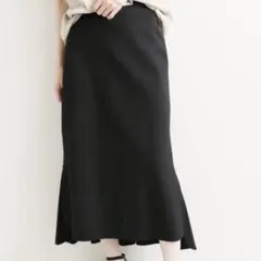 IENA イエナ　マーメイド　ギンガムカットソー　スカート　ブラック