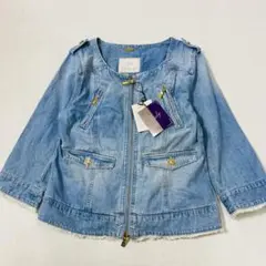 未使用　Rady レディー ノーカラーデニムジャケット 薄手 Gジャン