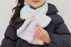 any FAM キッズ フェイクファー マフラー リボン