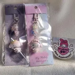 マイメロ　My Melody 50th Anniversary ストラップ