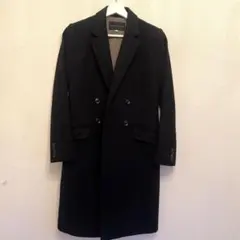 エストネーション　黒 ダブルブレスト チェスターコートのサムネイル