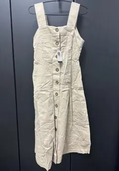 w closet ワンピース ベロア ベージュ